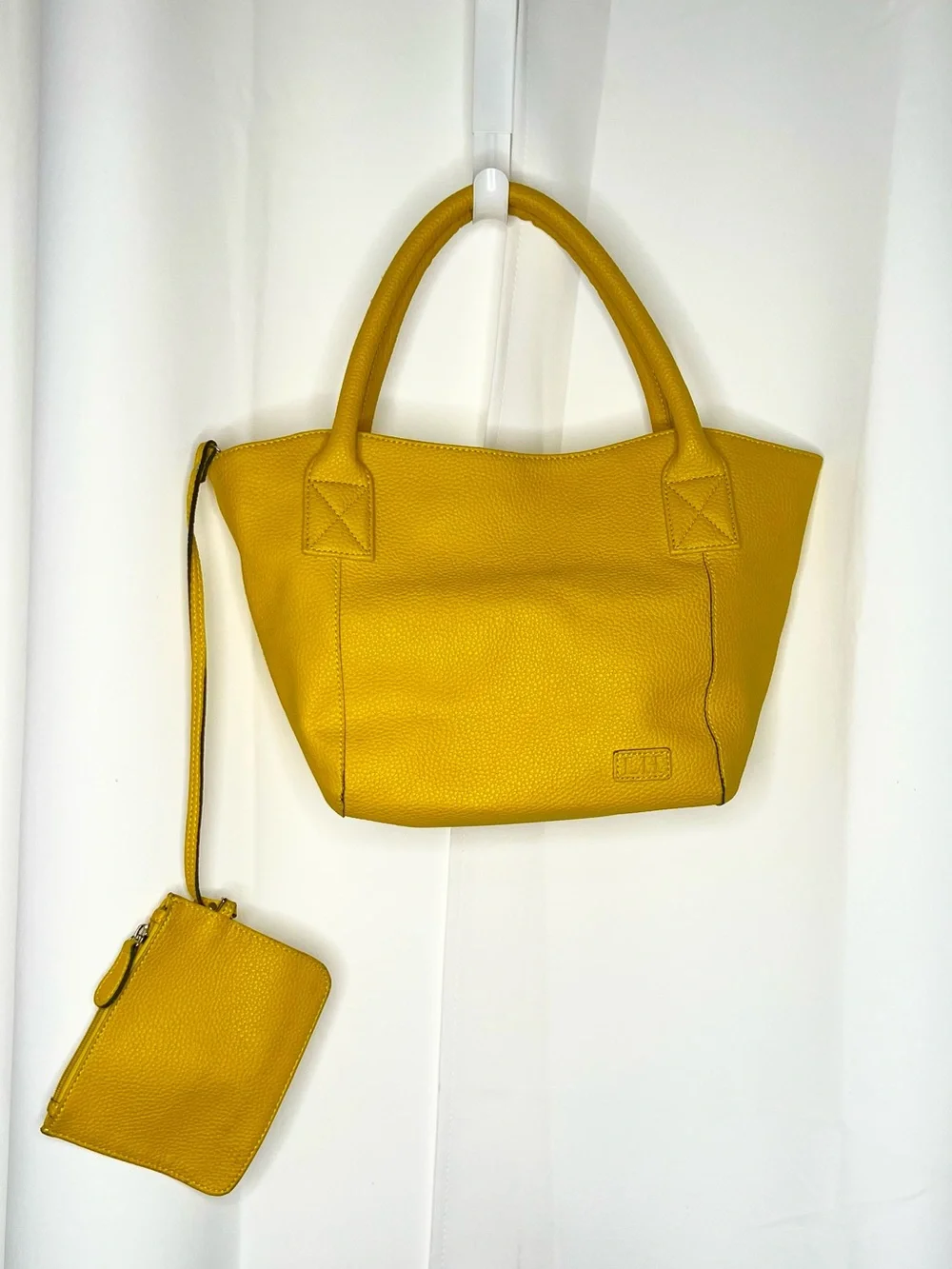 LOUENHIDE YELLOW VEGAN LEATHER TOTE/SHOULDER BAG